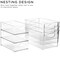 Sorbus Set of 8 Clear Fridge Organizers - Refrigerator & Pantry Bins for Organizing Food - 2 Sizes with Handles